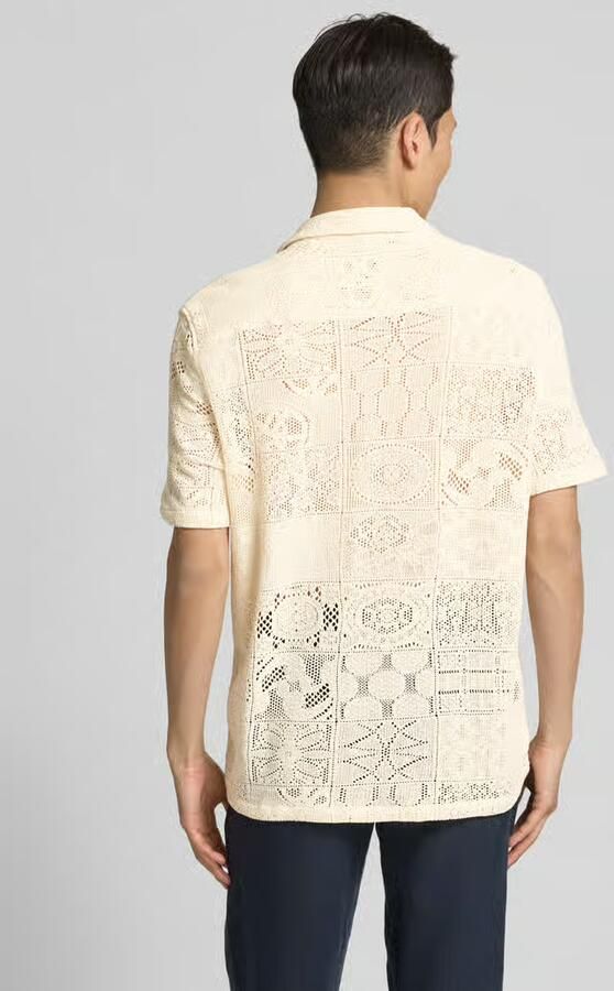 Les Deux Regular fit vrijetijdsoverhemd met broderie anglaise model 'Hector' - Foto 2