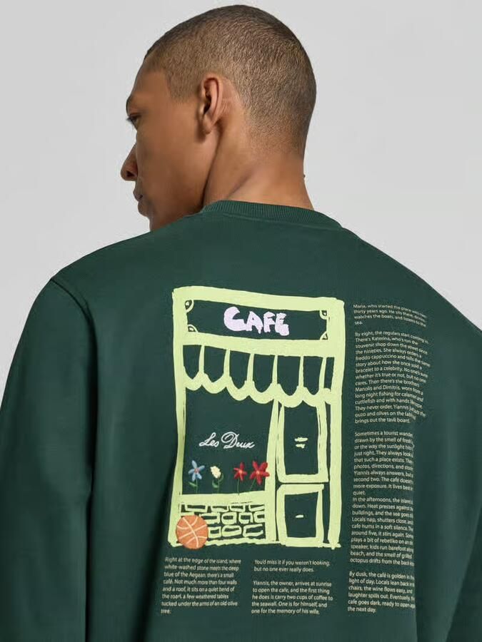 Les Deux sweatshirt met label-details en ronde hals