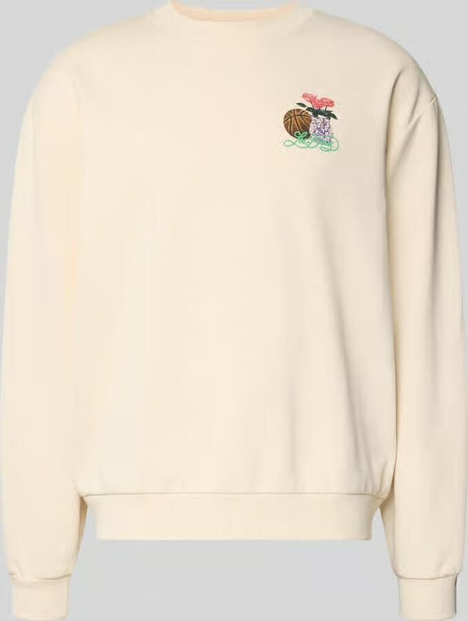 Les Deux Sweatshirt met labelprint en ronde hals