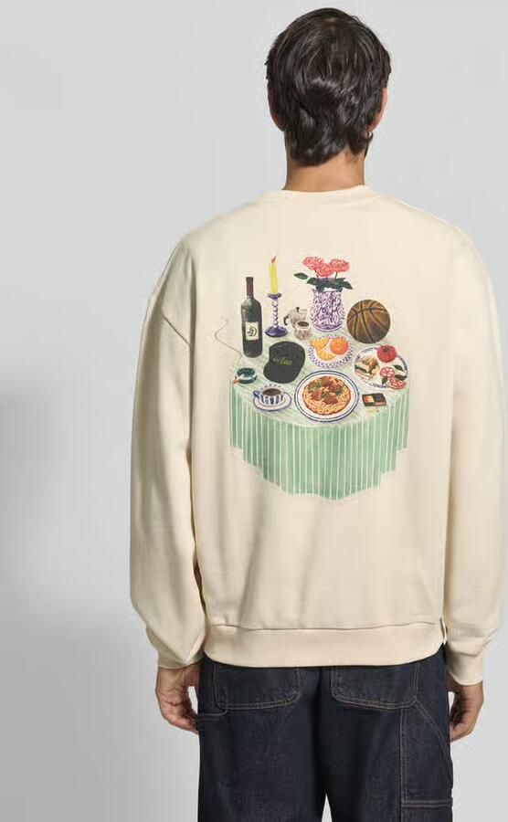 Les Deux Sweatshirt met labelprint en ronde hals