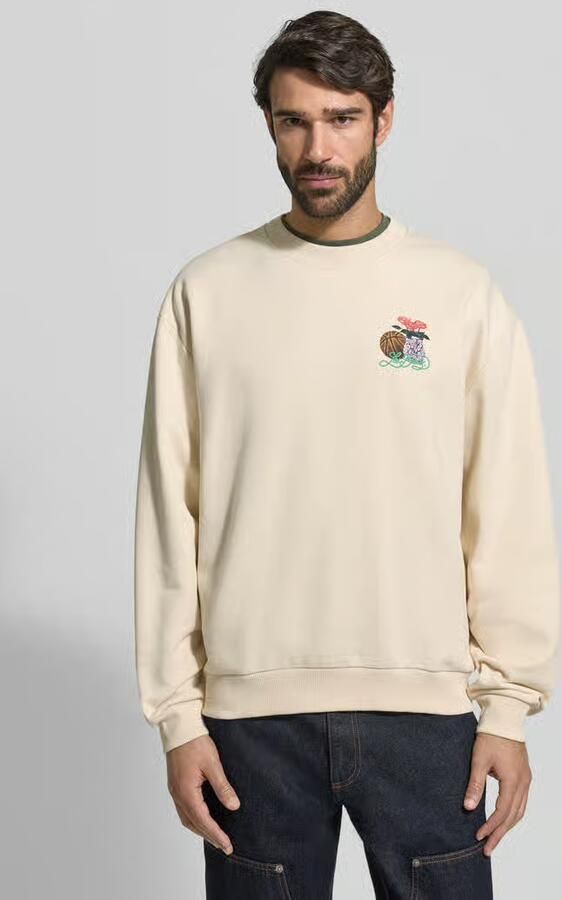 Les Deux Sweatshirt met labelprint en ronde hals - Foto 4