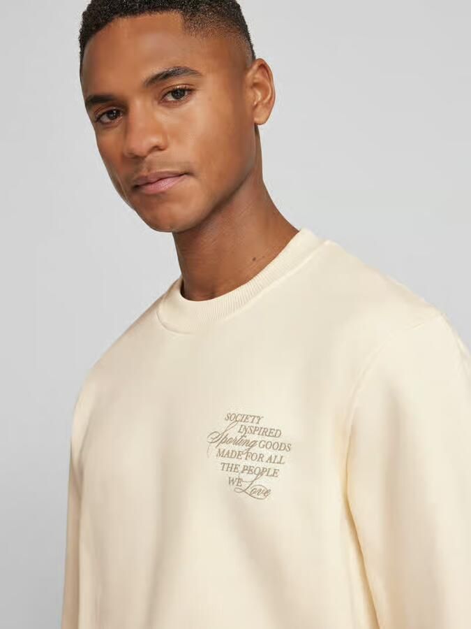 Les Deux Sweatshirt met print op de achterkant met motief model 'Ben Faience'
