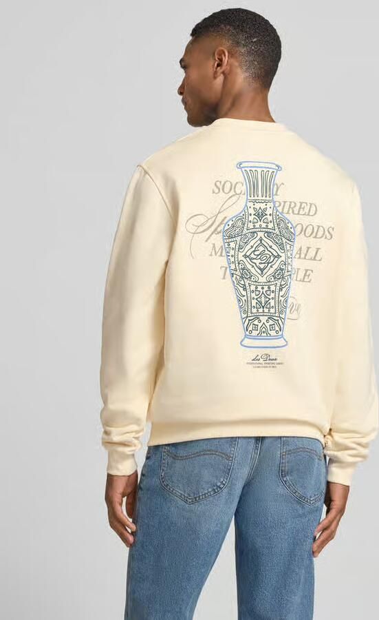Les Deux Sweatshirt met print op de achterkant met motief model 'Ben Faience' - Foto 2