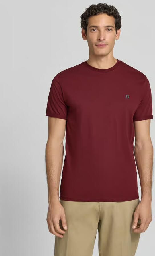 Les Deux T-shirt met gestikt logo en ronde hals - Foto 3
