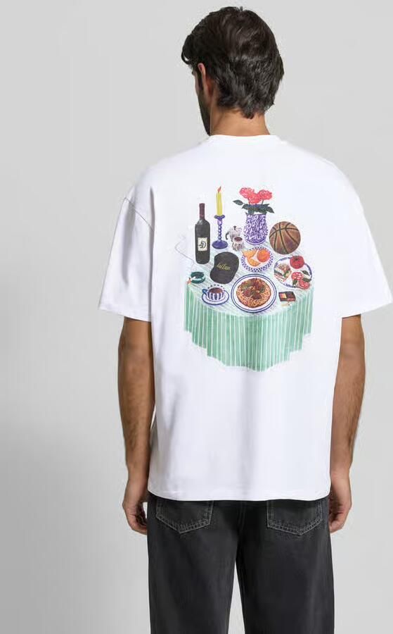 Les Deux T-shirt met labelprint en ronde hals