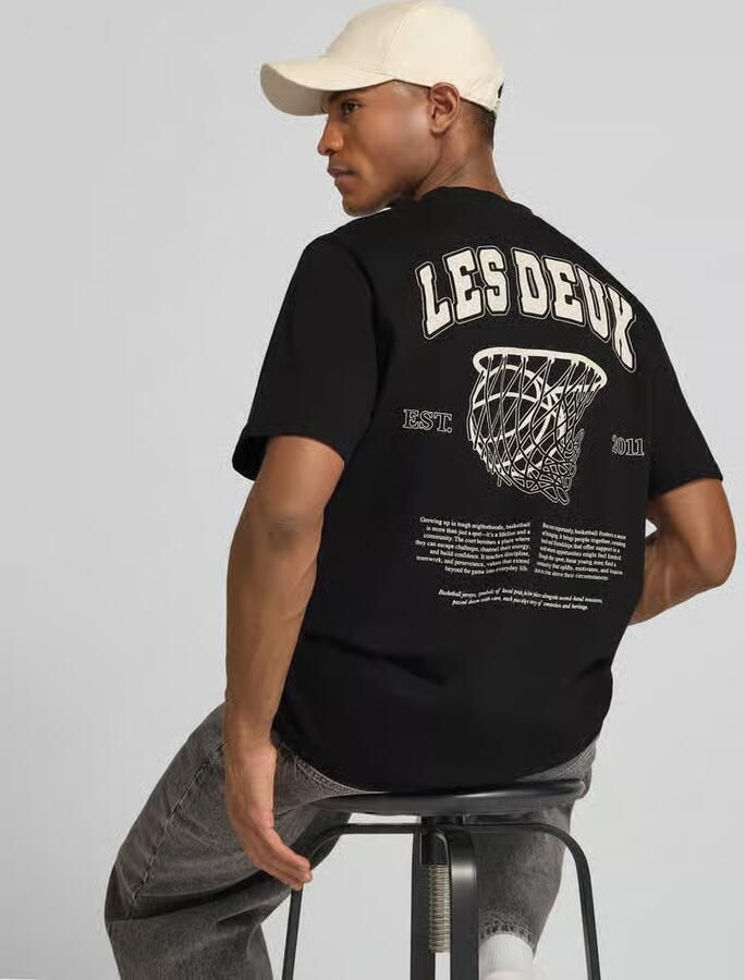 Les Deux T-shirt met labelprint model 'Brady whop'