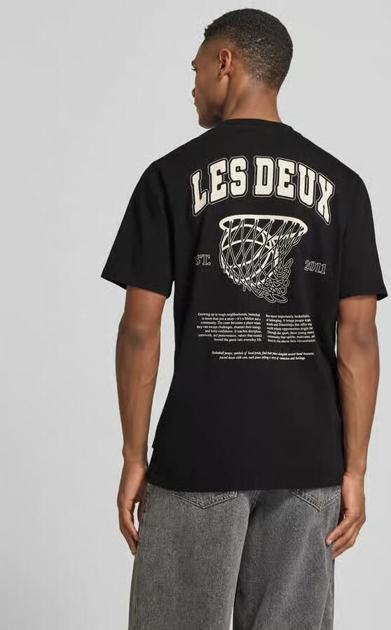 Les Deux T-shirt met labelprint model 'Brady whop'