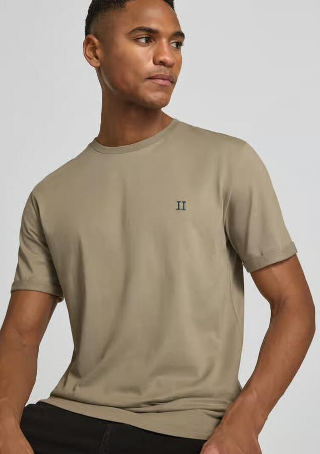 Les Deux T-shirt met logo-stitching model 'Norregaard'