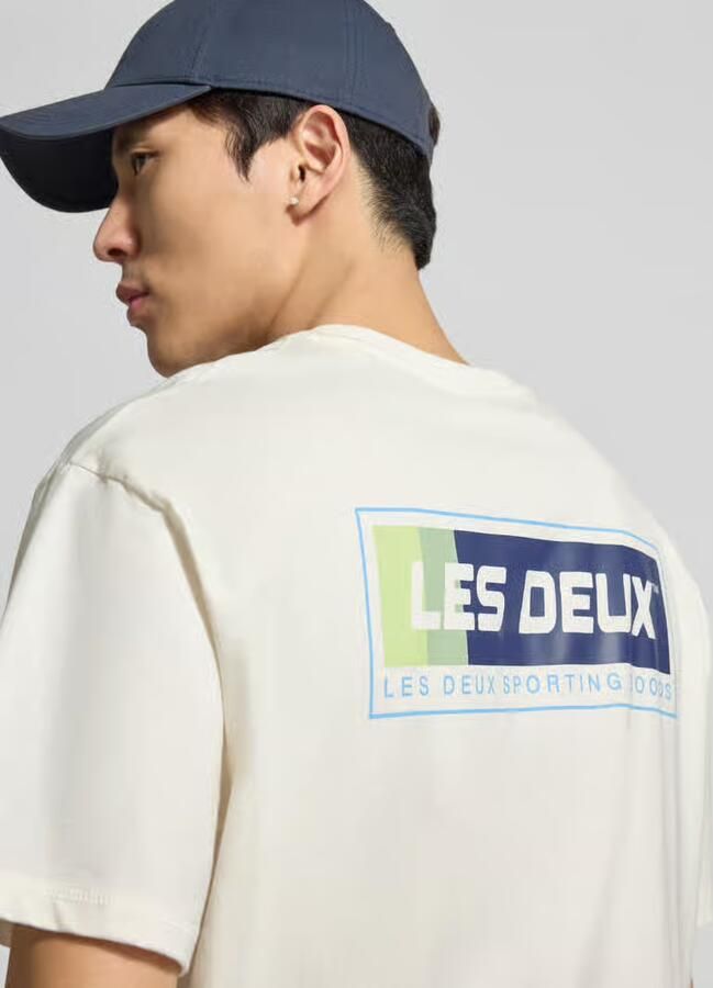 Les Deux T-shirt met logoprint model 'Chase'