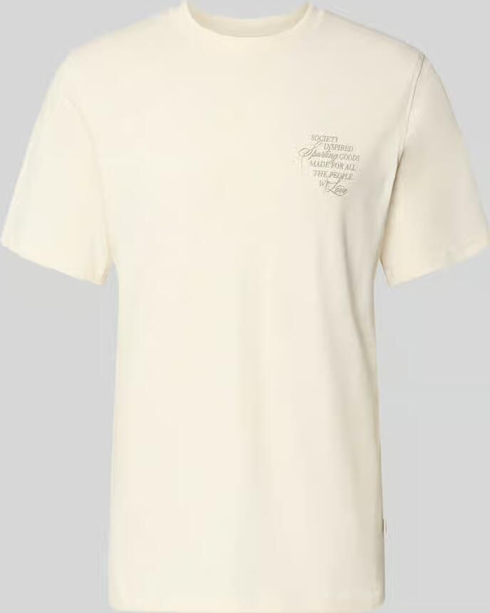 Les Deux t-shirt met motiefprint op de achterkant model 'Ben Faience' - Foto 2