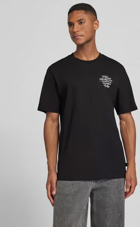 Les Deux t-shirt met motiefprint op de achterkant model 'Ben Faience' - Foto 4