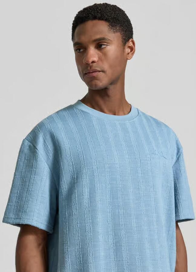 Les Deux T-shirt met structuurpatroon en ronde hals