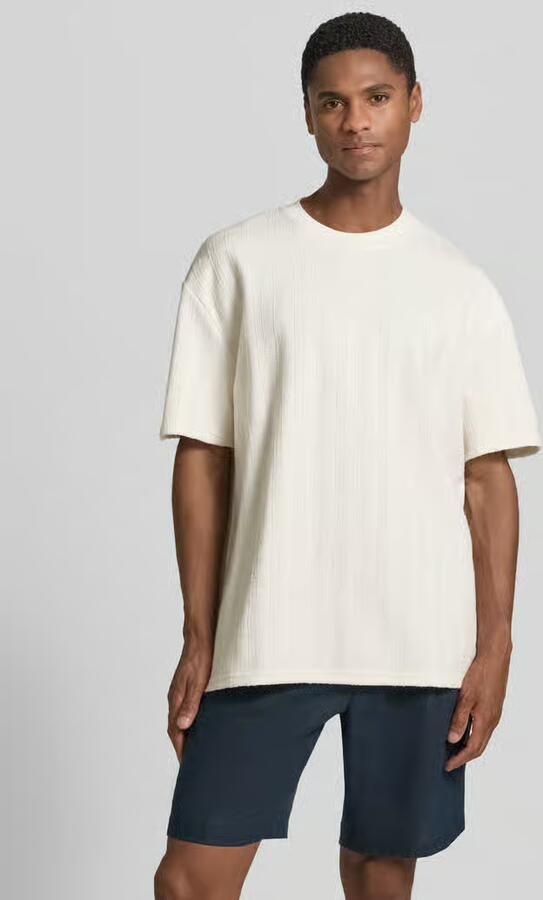 Les Deux T-shirt met structuurpatroon en ronde hals - Foto 2