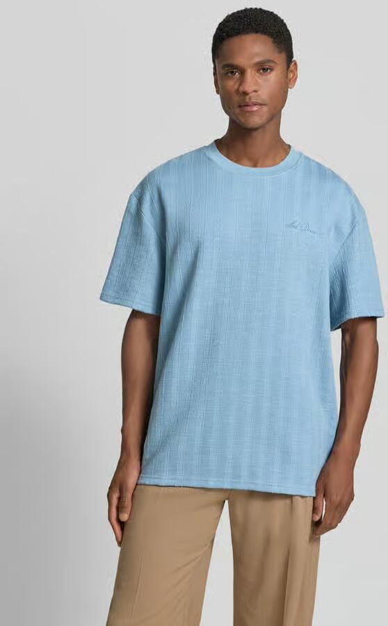 Les Deux T-shirt met structuurpatroon en ronde hals - Foto 2