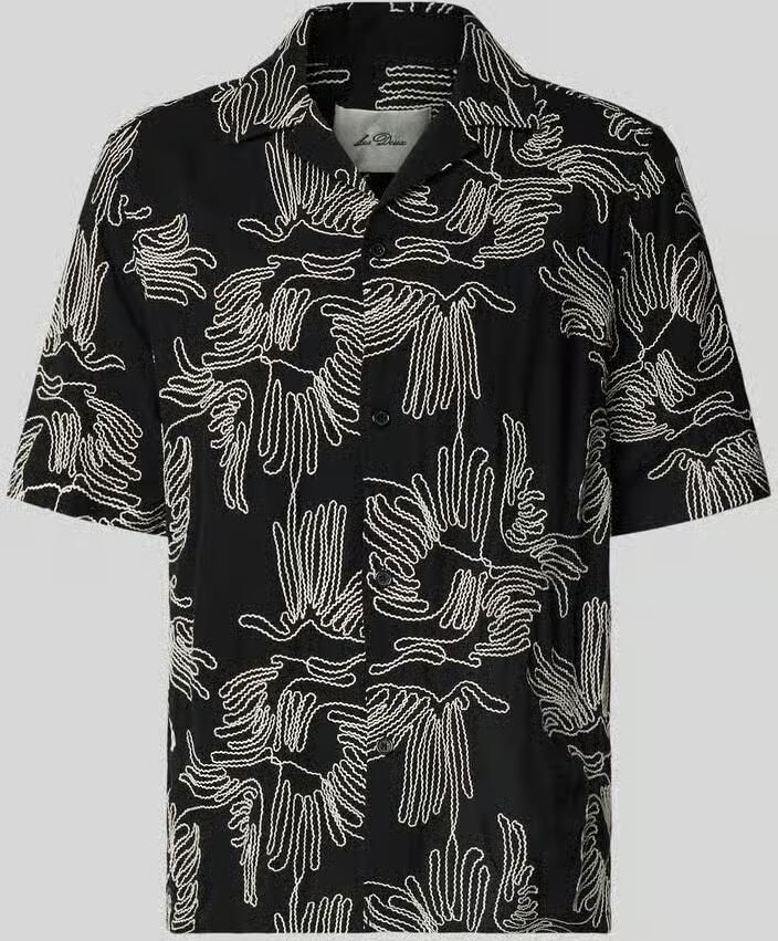 Les Deux Vrijetijdsoverhemd met all-over motiefstitching met bloemen model 'Liam' - Foto 2