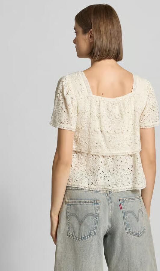 Levi's 300 boxy fit blousetop van katoenmix in kantlook model 'DOM' - Foto 3