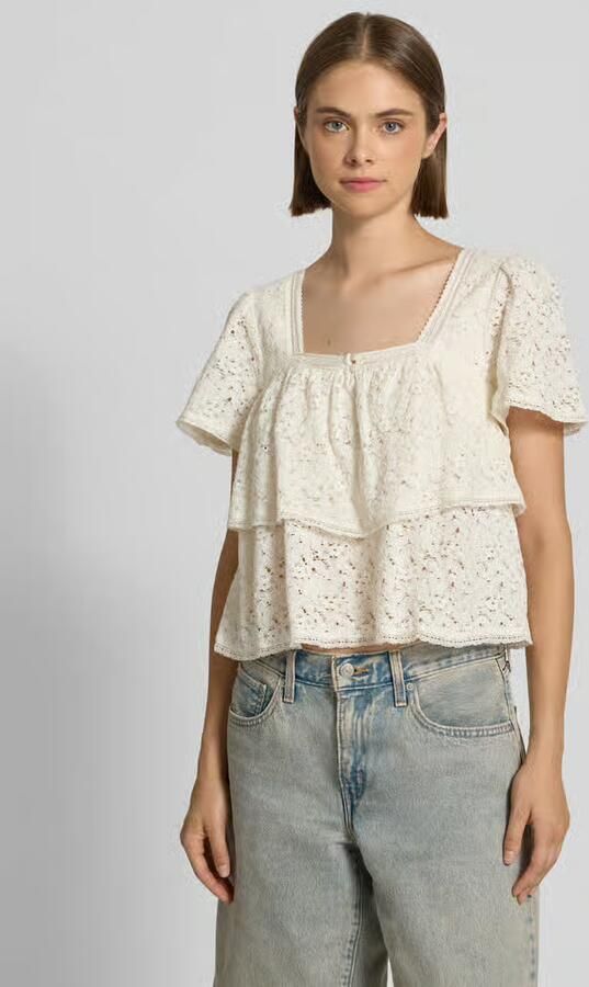 Levi's 300 boxy fit blousetop van katoenmix in kantlook model 'DOM' - Foto 2