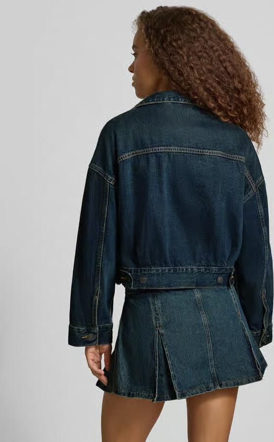 Levi's 300 Jeansjack met labeldetail model 'LOOSE CROP TRUCKER' - Foto 3
