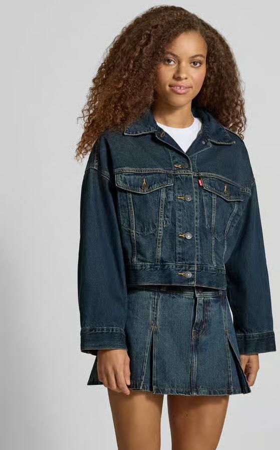 Levi's 300 Jeansjack met labeldetail model 'LOOSE CROP TRUCKER' - Foto 2