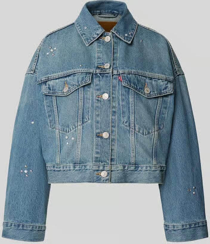 Levi's 300 Loose fit jeansjack van zuivere katoen model 'LOOSE CROP TRUCKER'