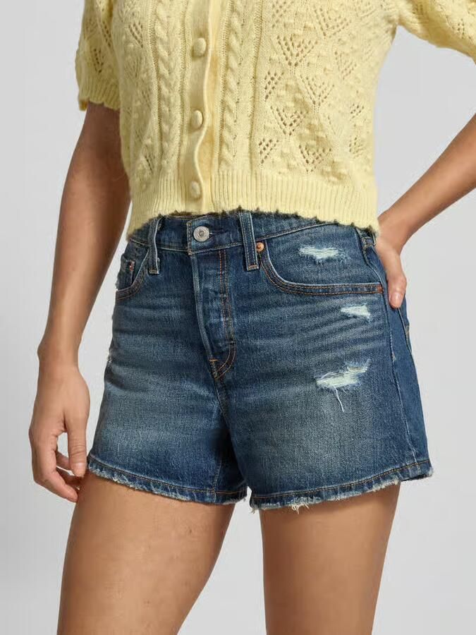 Levi's 300 regular fit korte jeans van katoenmix