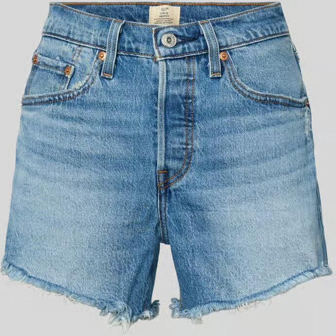 Levi's 300 regular fit korte jeans van katoenmix model '501 ' - Foto 2
