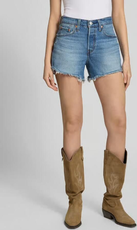 Levi's 300 regular fit korte jeans van katoenmix model '501 ' - Foto 3