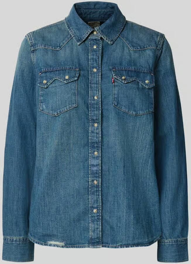 Levi's 300 relaxed fit jeanshemd van puur katoen