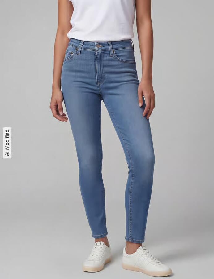 Levi's 300 skinny fit jeans van katoenmix model '721 ' - Foto 4