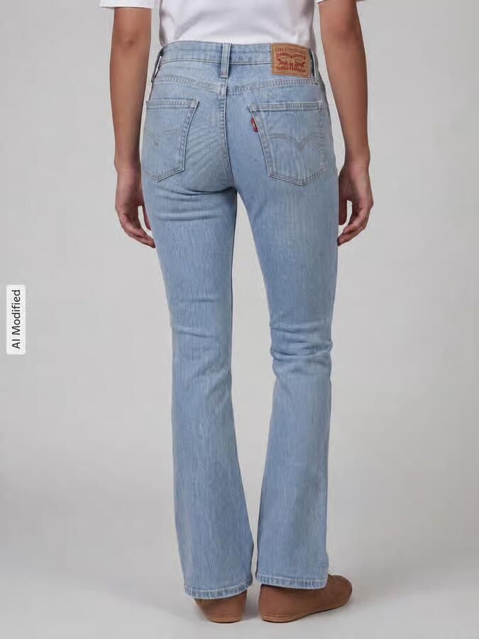 Levi's 300 Slim fit bootcut-jeans van katoenmix model '725 ' - Foto 2