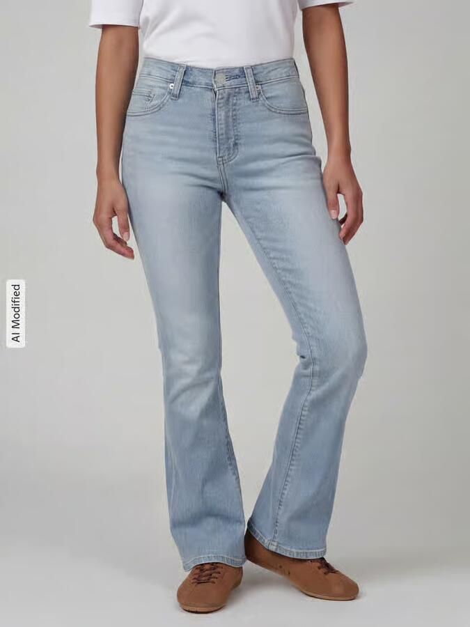 Levi's 300 Slim fit bootcut-jeans van katoenmix model '725 ' - Foto 3