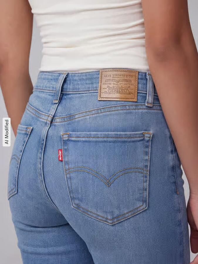 Levi's 300 slim fit bootcut-jeans van mix van katoen en lyocell model '725 HIGH RISE BOOTCUT'