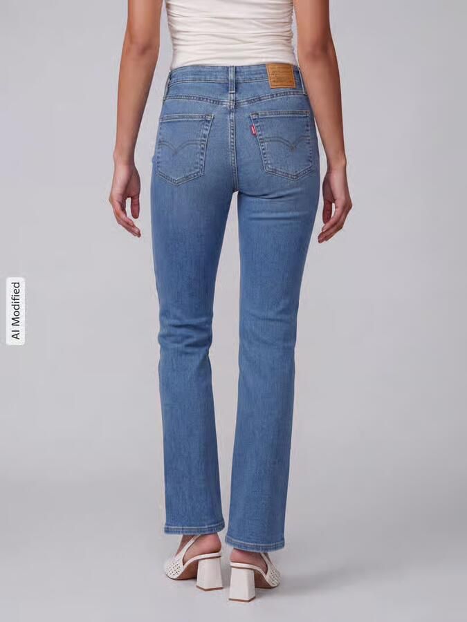 Levi's 300 slim fit bootcut-jeans van mix van katoen en lyocell model '725 HIGH RISE BOOTCUT' - Foto 3