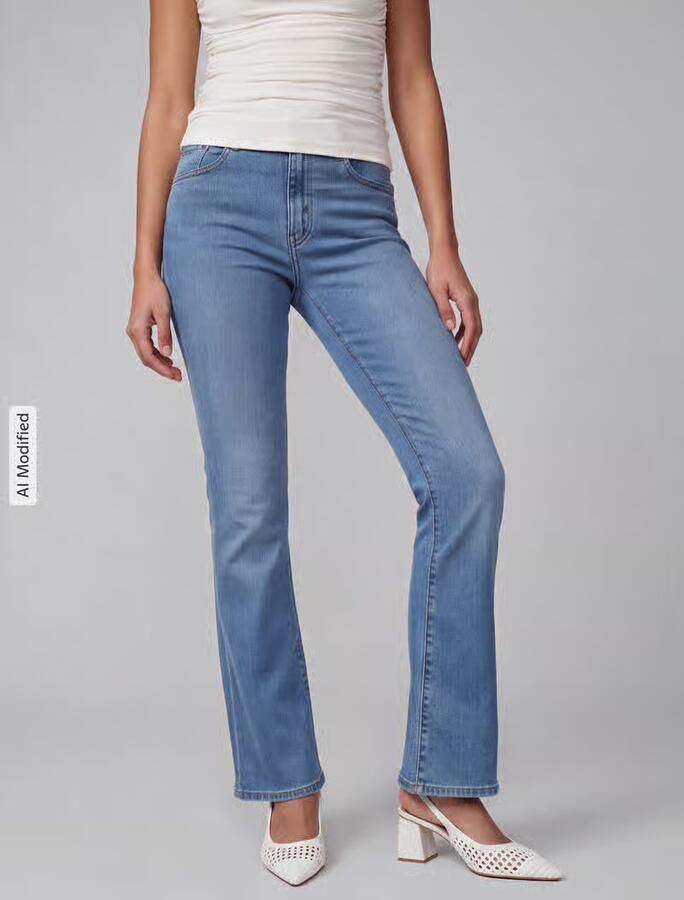 Levi's 300 slim fit bootcut-jeans van mix van katoen en lyocell model '725 HIGH RISE BOOTCUT' - Foto 2