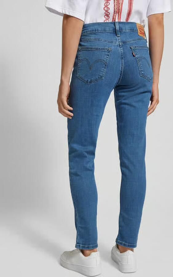 Levi's Mid rise boyfriend jeans dark blue denim - Foto 10