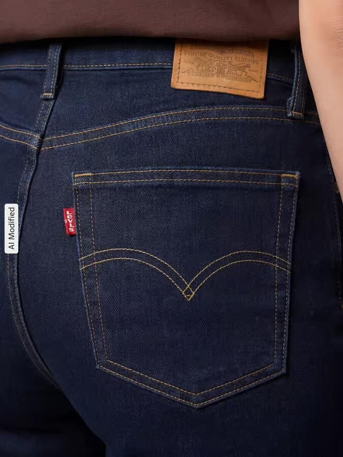 Levi's 300 straight fit jeans van katoenmix met lyocell-aandeel model '723'