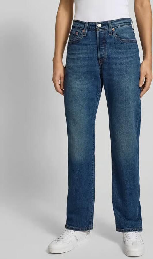 Levi's 300 straight fit jeans van katoenmix model '501 ' - Foto 3