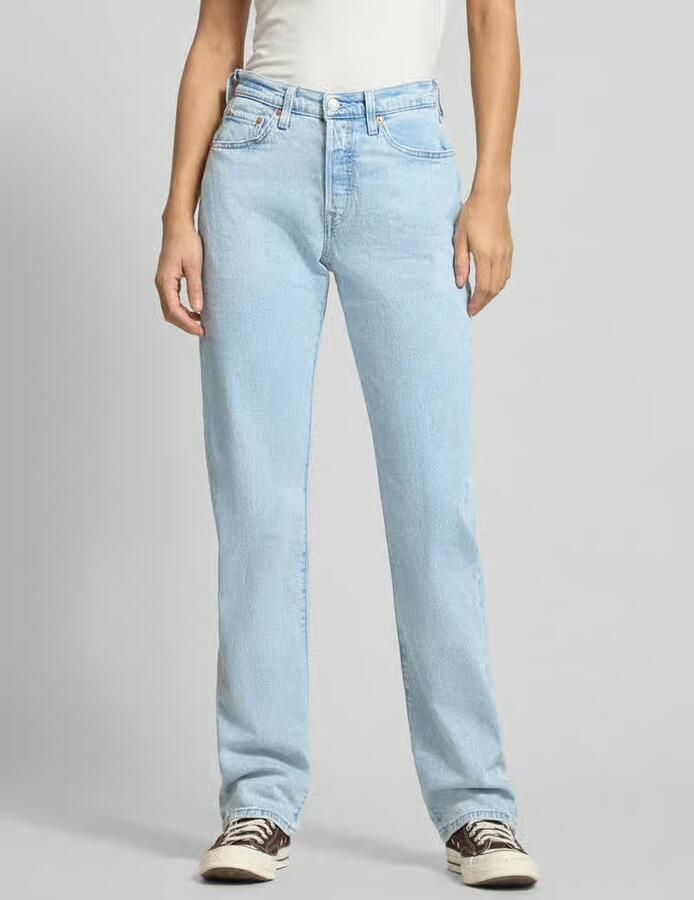 Levi's 300 straight fit jeans van katoenmix model '501 ' - Foto 2