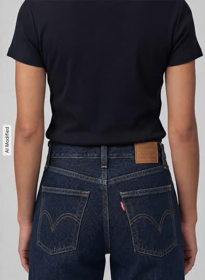 Levi's 300 Wide & loose fit jeans van pure katoen model 'RIBCAGE WIDE LEG' - Foto 3