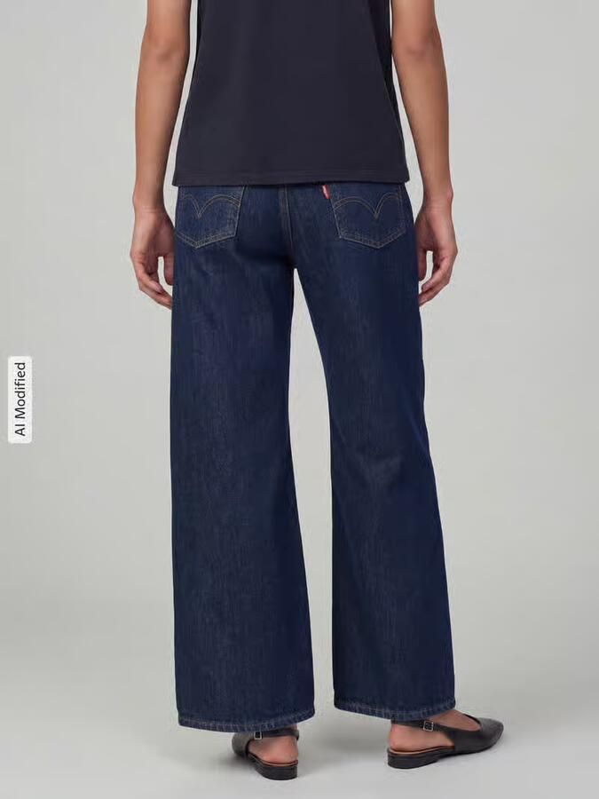 Levi's 300 Wide & loose fit jeans van pure katoen model 'RIBCAGE WIDE LEG' - Foto 4