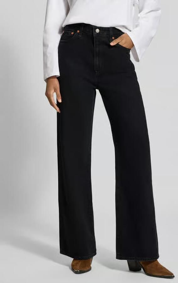 Levi's 300 wide leg jeans van katoenmix model 'RIBCAGE' - Foto 4