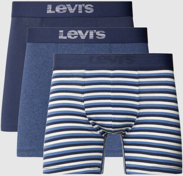 Levi's Boxershort met elastische band met label in een set van 3 stuks