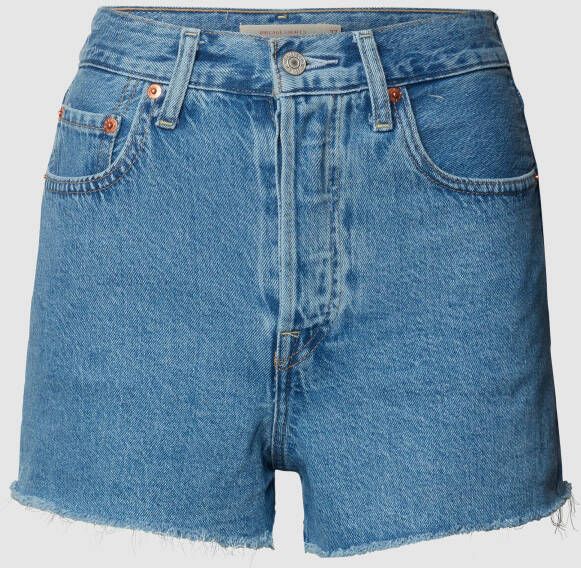 Levi's High-waist jeansshorts met labelpatch