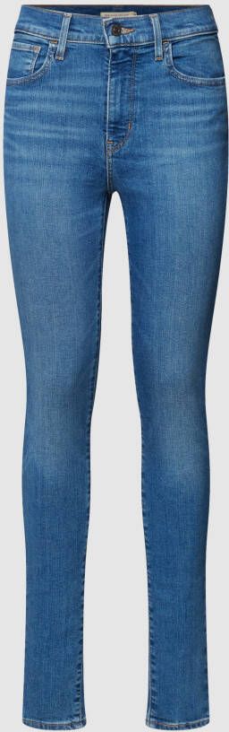 Levi's Jeans met labelpatch van leer model 'HIRISE'