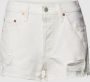 Levi's Witte Katoenen Jeans & Broek Kort 501 Versleten Effect Wit Dames - Thumbnail 1