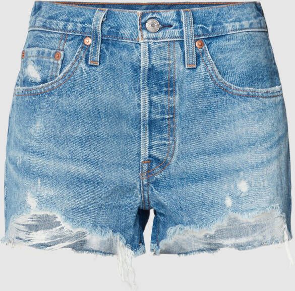 Levi's Korte jeans in destroyed-look