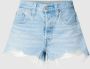 Levi's Blauwe effen dames shorts met ritssluiting en knoopsluiting Blue Dames - Thumbnail 2