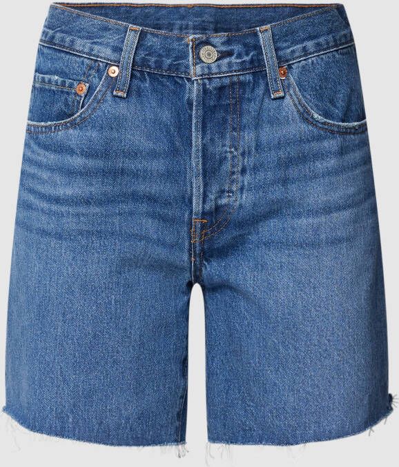 Levi's Korte jeans met gerafelde boorden