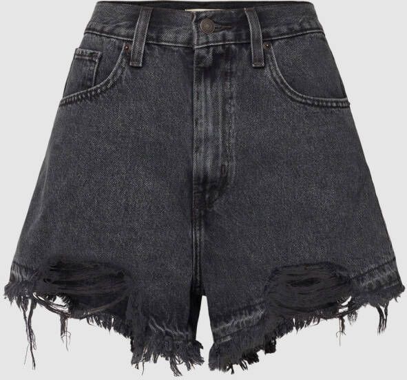 Levis LEVI'S Ripped Mom Shorts Black- Dames Black