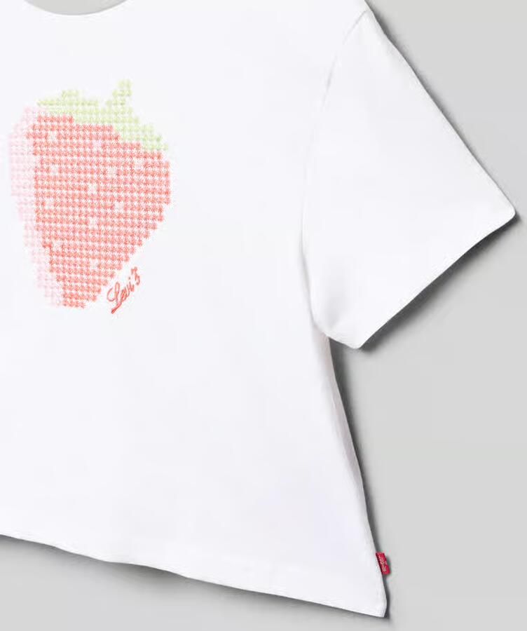 Levi s Kids regular fit T-shirt van katoenmix model 'LVG STRAWBERRY SS TOP'